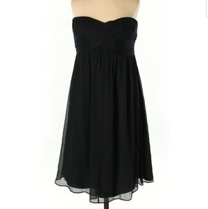 J. CREW Taryn Silk Chiffon Strapless Dress women's size 4 Petite (I1)